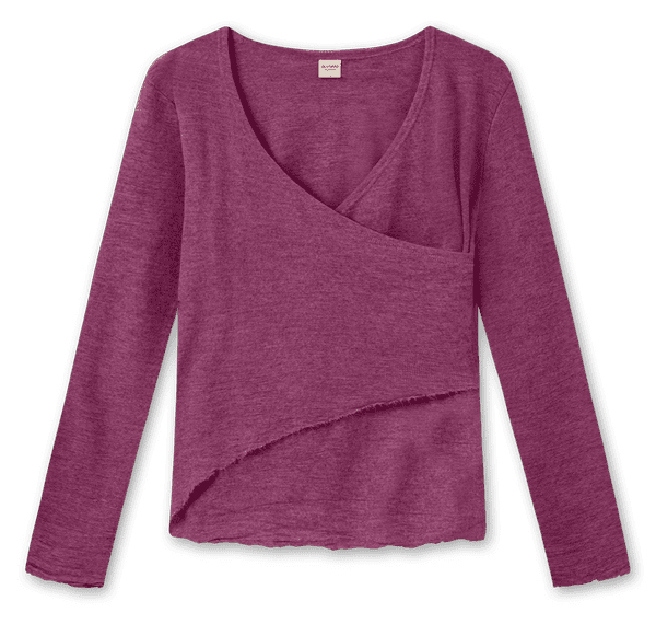 Asymmetrisk Merinould Bluse / Camelia/ ByBasic