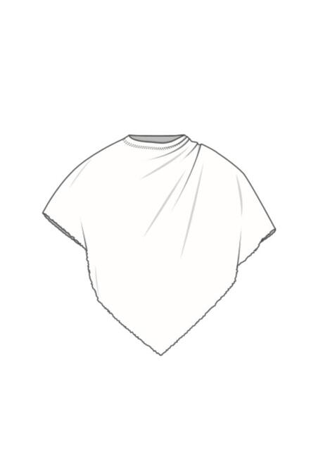 Merinould poncho/ One size/ By Basics/ Plum Melange