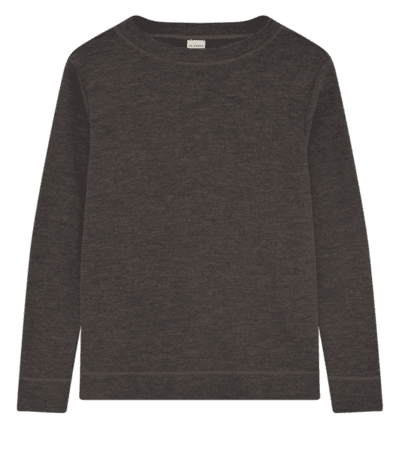 Lille Rullekrave Merinould Bluse / Earth melange / ByBasics