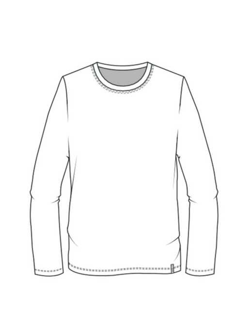 100% Merinould Basic Herre Bluse/ By Basics/ Stribet Raw white-Denim Blue