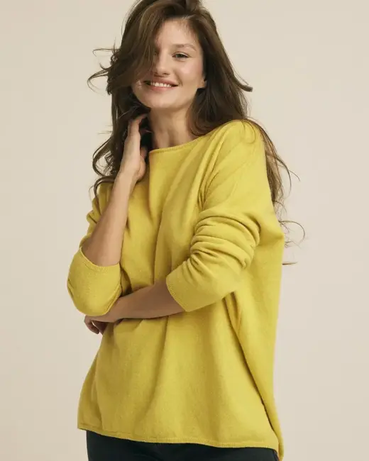 Stella Basic Bluse / Cashmere uld mix / Sunshine / Gorridsen