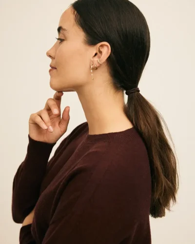 Lana Blouse 100% Supersoft merino - Burgundy