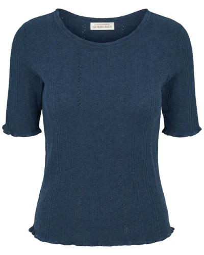 Diva Bluse / 100% Økologisk Gots bomuld /Indigo