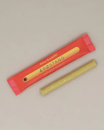 Ærøstang Ananas, kokos & lakrids – Hattesens Konfektfabrik