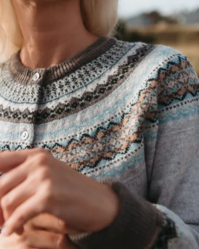 Alpine Short Cardigan Éribe – Grace – billede 2