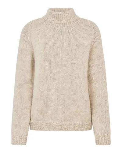 Yrsa sweater Light Beige – Fuza Wool