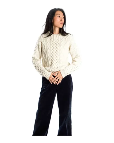Princess sweater White – Fuza Wool