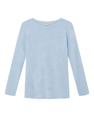 Merinould trøje Sky Blue Melange – By Basics