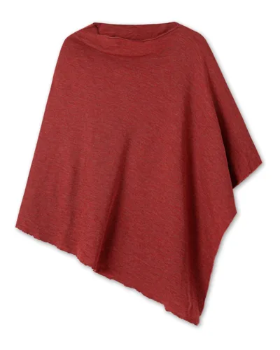 Merinould poncho Terracotta Melange – By Basics