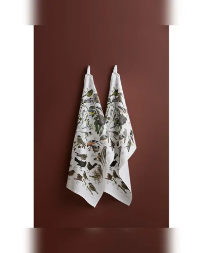 Økologisk viskestykke Havens fugle 48 x 70 cm – Koustrup & Co.