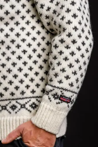 Islænder sweater / Rullekrave / Råhvid / Norwool