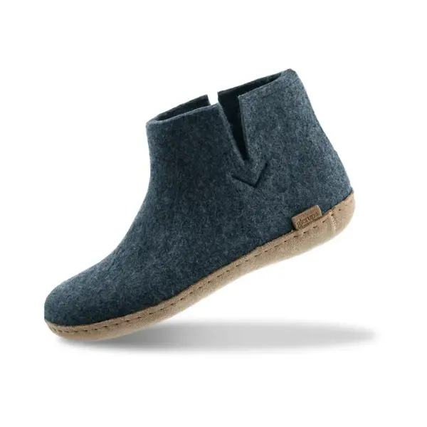 Støvle med skindsål / Denim / Glerups