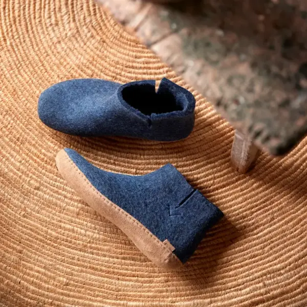Støvle med skindsål / Denim / Glerups