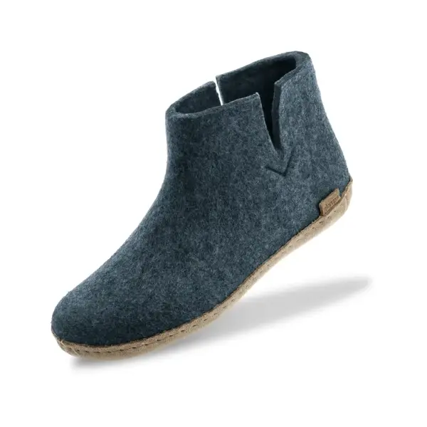 Støvle med skindsål / Denim / Glerups