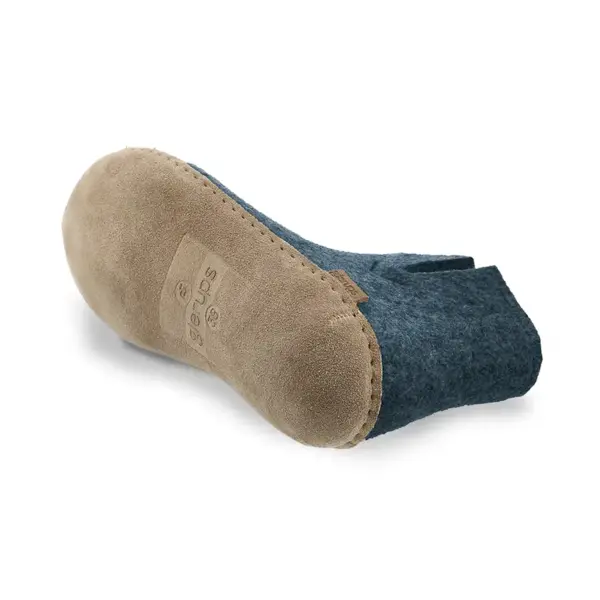 Støvle med skindsål / Denim / Glerups