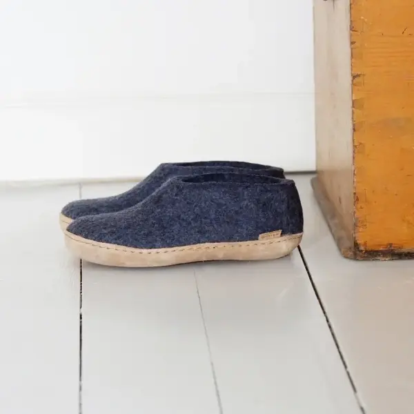 Sko med skindsål / Denim / Glerups