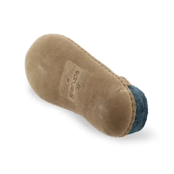 Tøffel med skindsål / Denim / Glerups