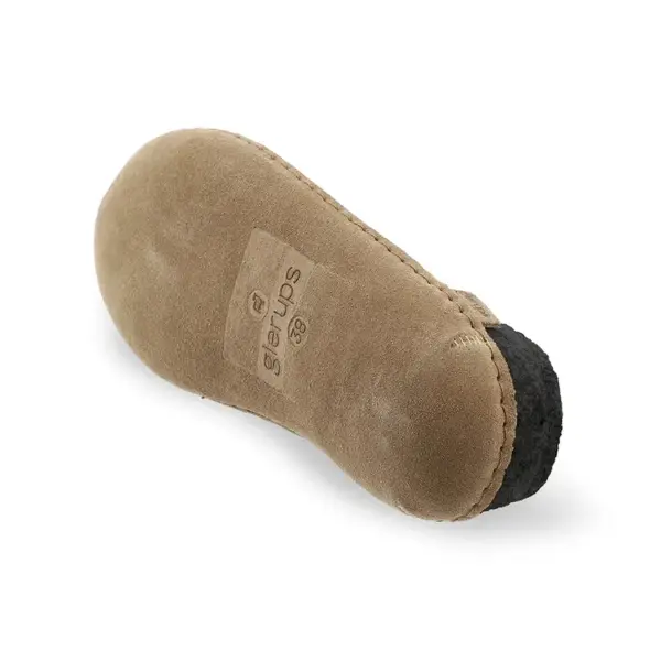 Tøffel med skindsål / Koksgrå / Glerups