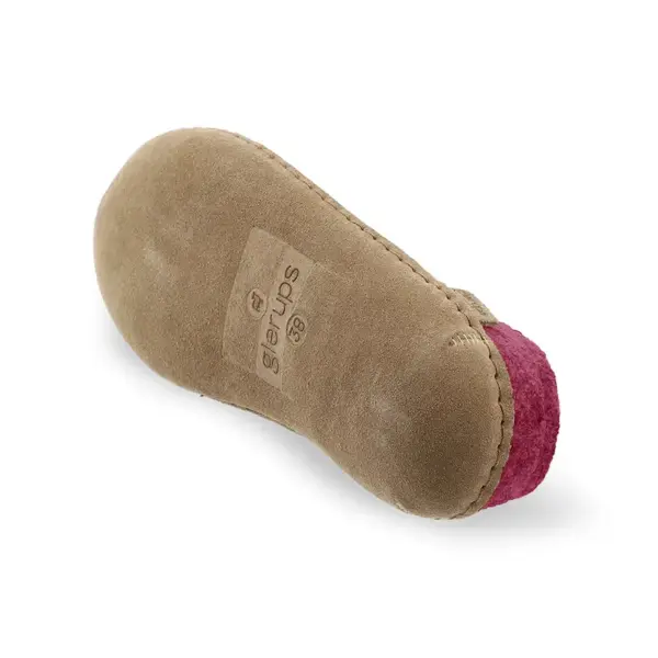 Tøffel med skindsål / Berry / Glerups
