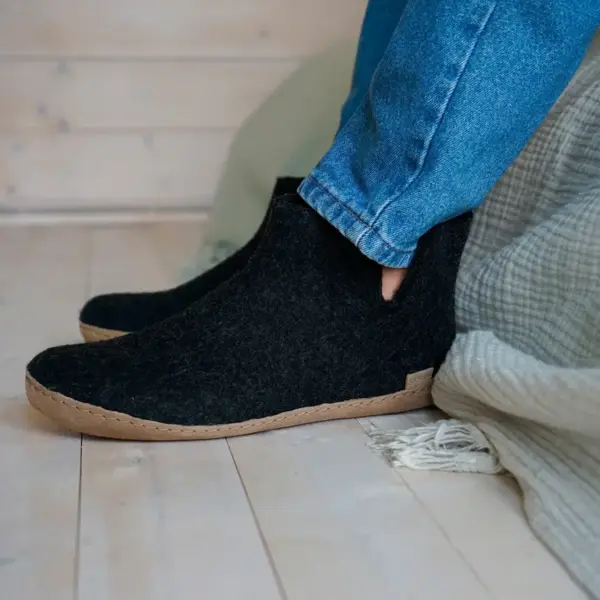Støvle med skindsål / Koksgrå / Glerups