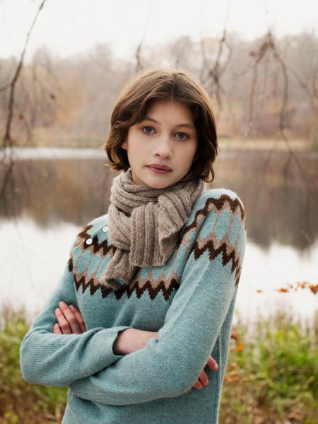 Alpaka uldsweater / Dusty Teal / Serendipity