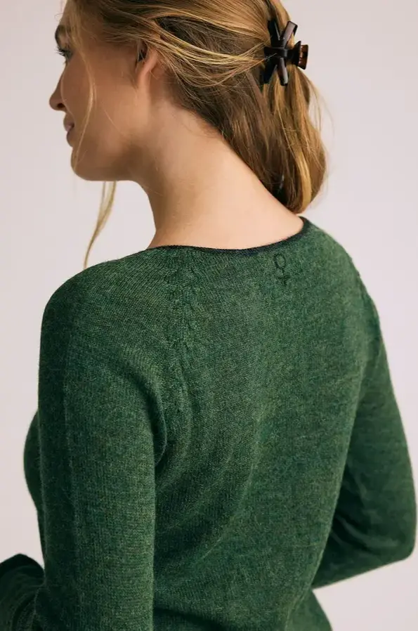 Afrodite – alpaca-trøje i Herbal Green