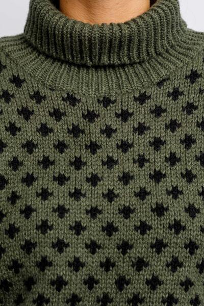 "Islænder" Sweater / Mørk Oliven / Norwool