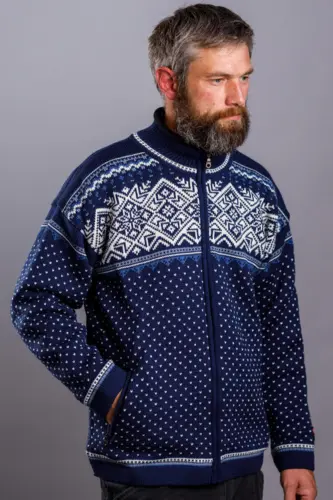 Windstopper jakke / Kamgarn med Proline-foer / Blå