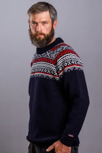Norsk sweater / Setesdal / Mørkeblå / Norwool