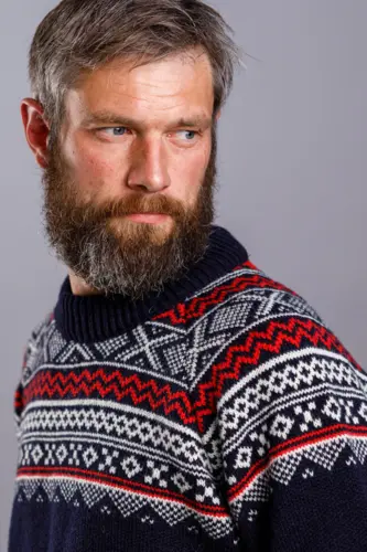 Norsk sweater / Setesdal / Mørkeblå / Norwool