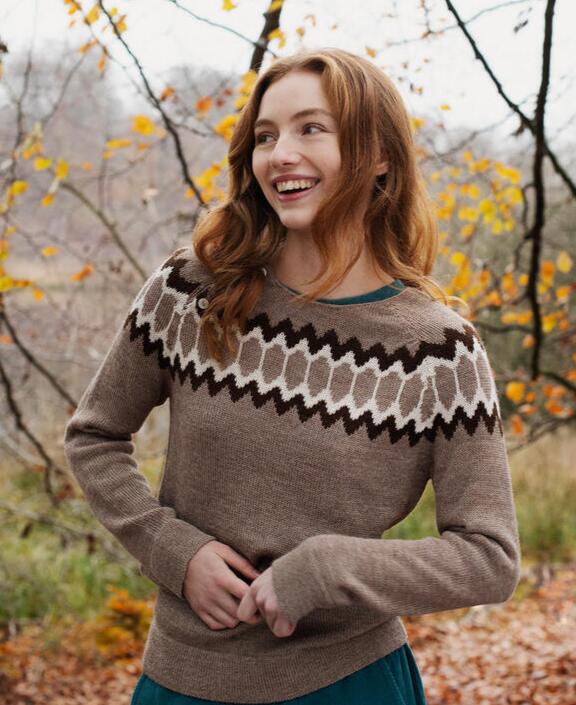 Alpaka uldsweater / Pebble / Serendipity