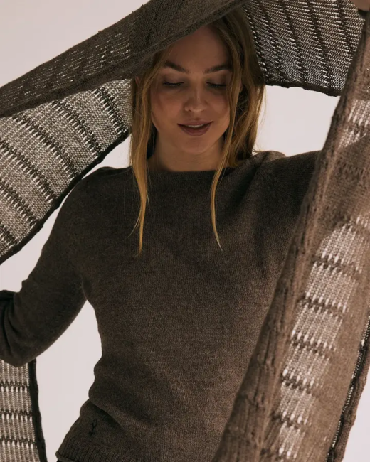 Kraka Scarf – Dark Camel - Baby Alpaka - Gorridsen