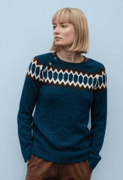 Alpaka uldsweater / Dark Blue / Serendipity
