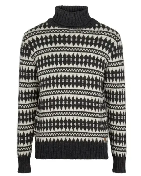 Gorm Sweater / Coal-White/ Fuza Wool