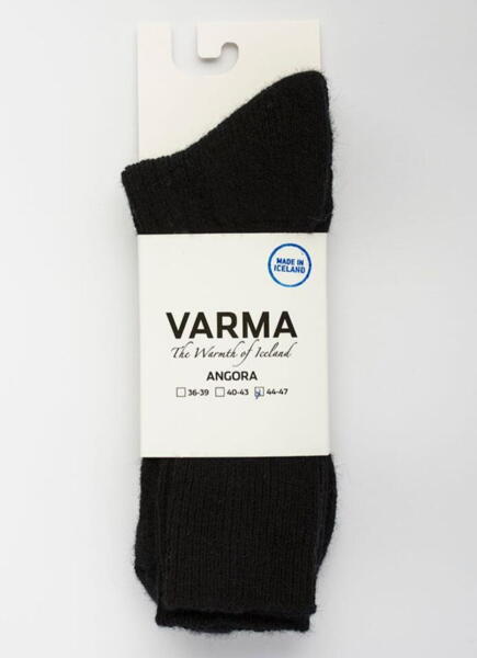 Angora &  lammeuld sokker / Sort / VARMA (Copy 1)