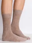 2 PAR/  Alpaca sokker / Beige og  Brun