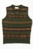 ERIBÉ Brodie Fairisle Vest / woodland /