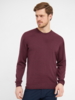 Pullover O Neck /100% Fine Merino Uld / Burgendy / Clipper