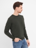 Pullover O Neck / 100% Fine Merino Uld / Green melange / Clipper