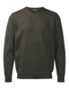 Pullover O Neck / 100% Fine Merino Uld / Green melange / Clipper