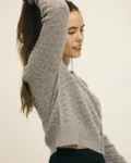 Eva Cardigan – 100% Supersoft Merino -Grey - Gorridsen