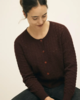 Eva Cardigan – 100% Supersoft Merino  - Burgundy