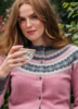 Alpine Cardigan Éribe – Vintag pink | Fair Isle cardigan i 100% merinould