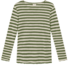 Merinould Trøje / Stribet Raw white- grasshopper melange / By Basic