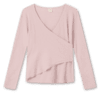 Asymmetrisk Merinould Bluse / Rose / ByBasics