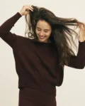 Lana Blouse 100% Supersoft merino - Burgundy