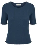 Diva Bluse / 100% Økologisk Gots bomuld /Indigo