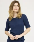 Diva Bluse / 100% Økologisk Gots bomuld /Indigo
