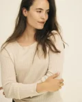 Pamina Bluse/ 100% Extrafine merino/ Ivory / Gorridsen Design