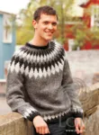 29-21 Tíglar Strikkeopskrift sweater i Álafoss lopi PDF